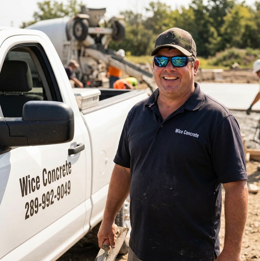 Wice Concrete contractor on the job site